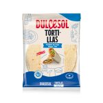 Tortillas de trigo Dulcesol, suaves y versátiles, ideales para wraps, fajitas y recetas rápidas.