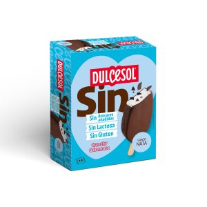 Helado bombón sabor nata 0% azúcares, cremoso y delicioso, con todo el sabor clásico sin azúcares añadidos. El capricho perfecto