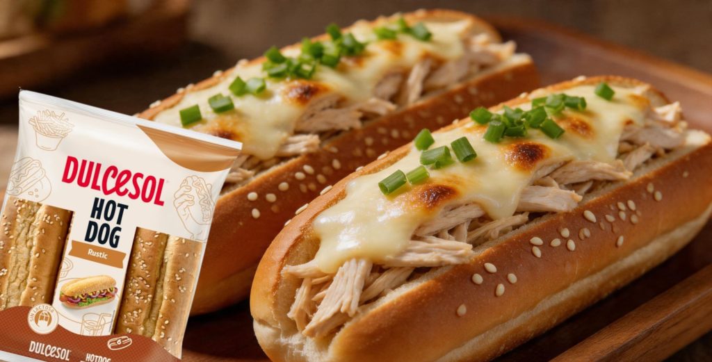 El pan Hot Dog rústico Dulcesol destaca por su textura esponjosa y su formato perfecto para recetas rápidas tanto clásicas como creativas.
