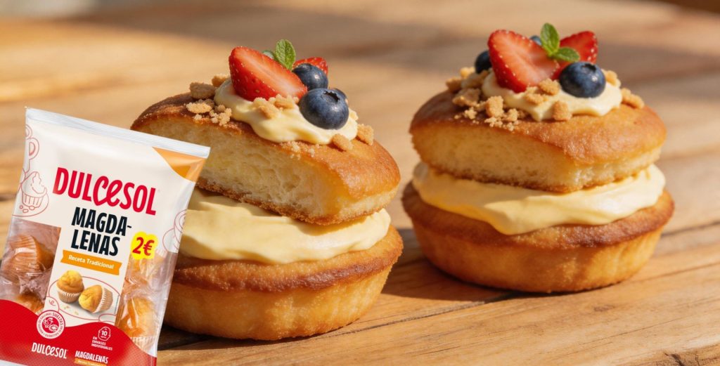 En esta receta las transformamos en un postre tipo “tostado dulce”, donde se doran y se combinan con crema de limón fresca y crumble.