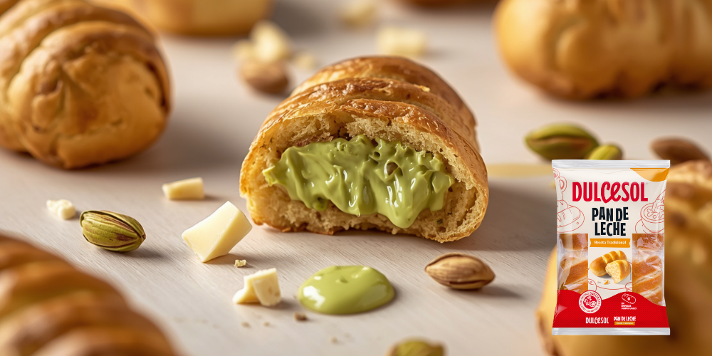 Si buscas una receta sencilla, original y deliciosa para sorprender en casa, estos panes de leche rellenos de pistacho y chocolate son ideales