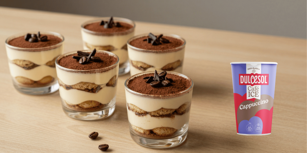 Tiramisú exprés en vasito con Café Ice Cappuccino